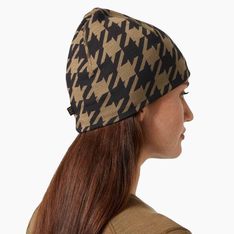 Zimní čepice Helly Hansen Lifa Merino sepia houndstooth aop 3