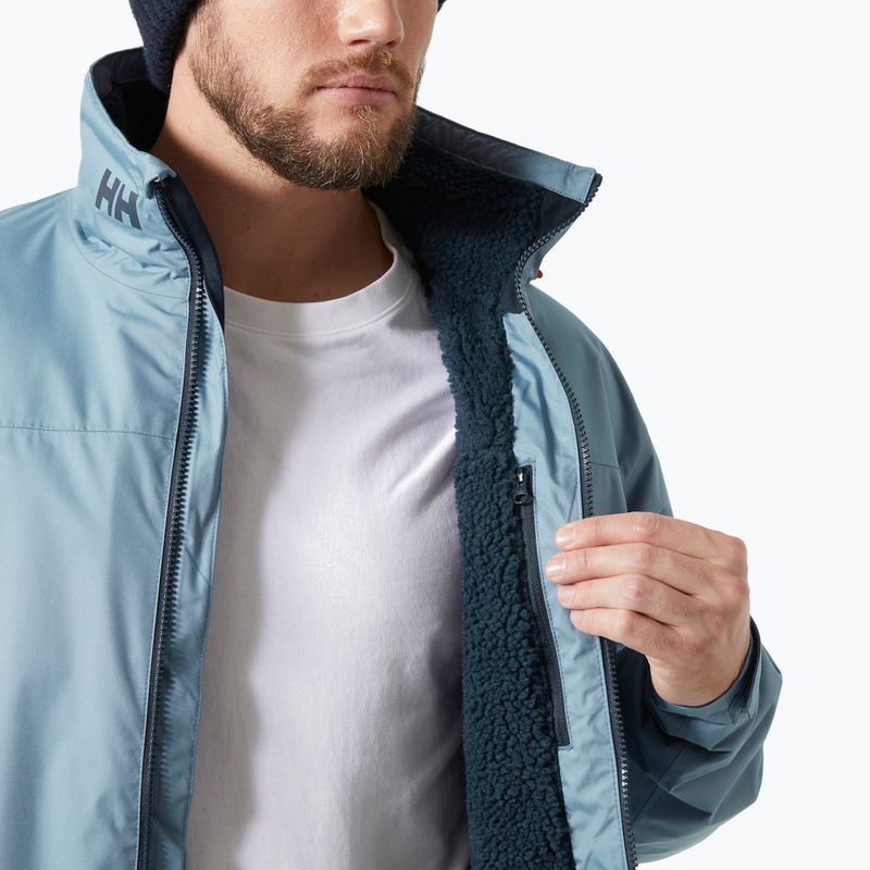 Pánská jachtařská bunda Helly Hansen Crew Hooded Pile washed navy 4