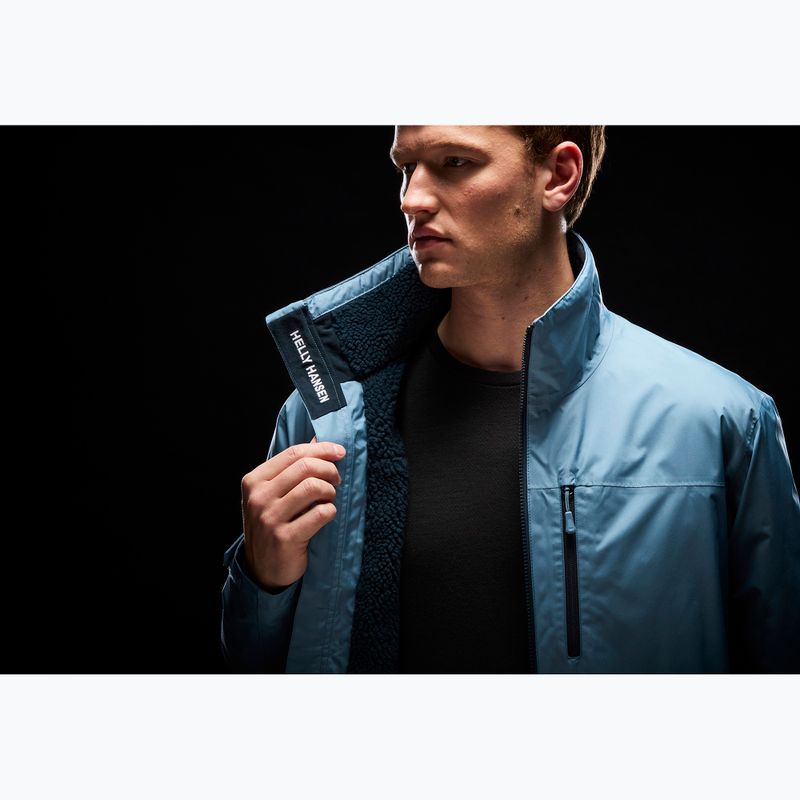 Pánská jachtařská bunda Helly Hansen Crew Hooded Pile washed navy 12