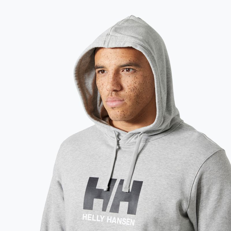 Pánská mikina Helly Hansen HH Logo Hoodie grey/melange 3