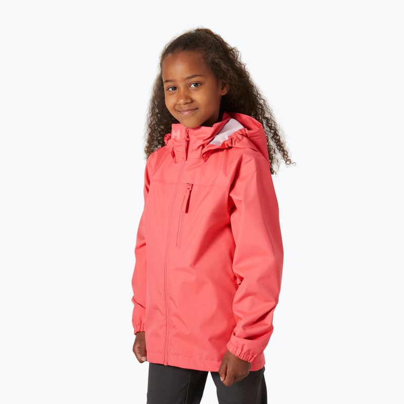 Dětská jachtařská bunda Helly Hansen Crew Hooded Jr 41813 sunset pink 3