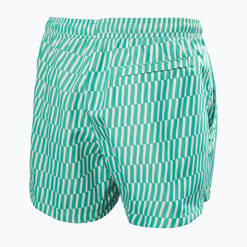 Pánské jachtařské šortky Helly Hansen Newport Trunk 4.5" dark mint offset stripe ao 6