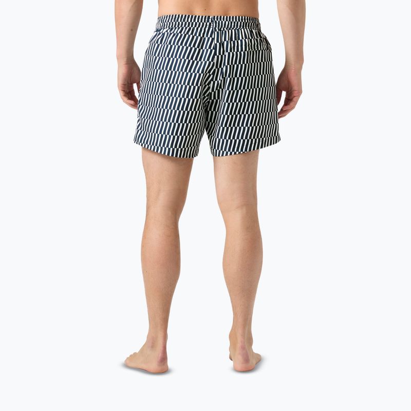 Pánské jachtařské šortky Helly Hansen Newport Trunk 4.5" navy offset stripe aop 2