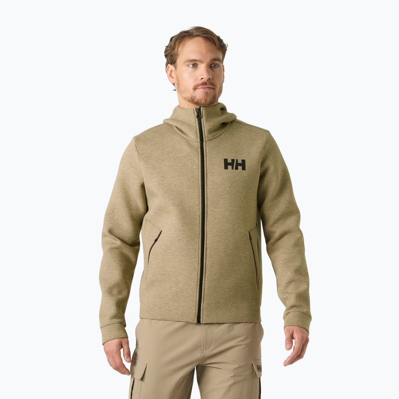 Pánská námořnická mikina Helly Hansen HP Ocean Full Zip 2.0 sepia melange