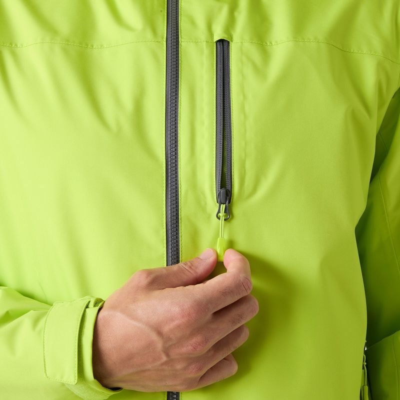 Pánská jachtařská bunda Helly Hansen Crew Hooded Midlayer 2 luminous green 7