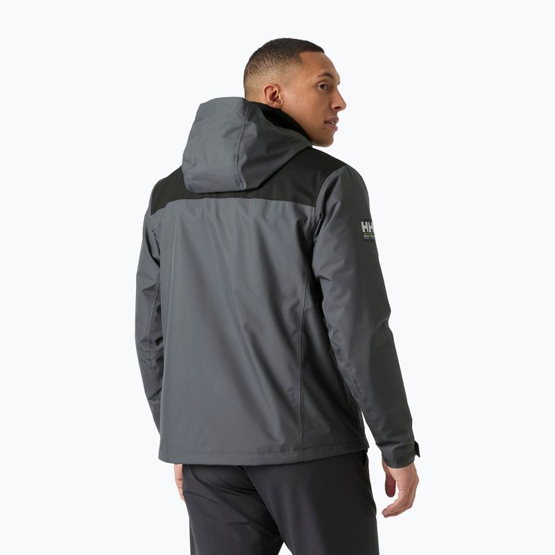 Pánská jachtařská bunda Helly Hansen Crew Hooded Midlayer 2 thunder grey 2