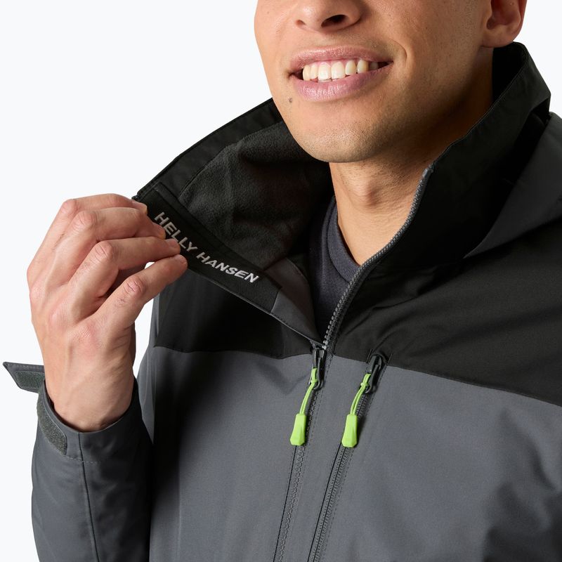 Pánská jachtařská bunda Helly Hansen Crew Hooded Midlayer 2 thunder grey 4