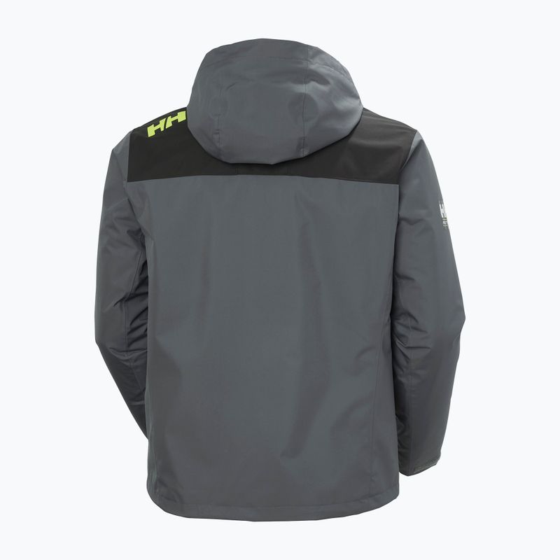 Pánská jachtařská bunda Helly Hansen Crew Hooded Midlayer 2 thunder grey 10