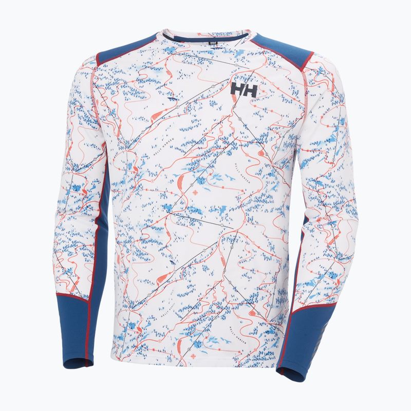 Pánská termo mikina Helly Hansen Lifa Active white slope map aop 5