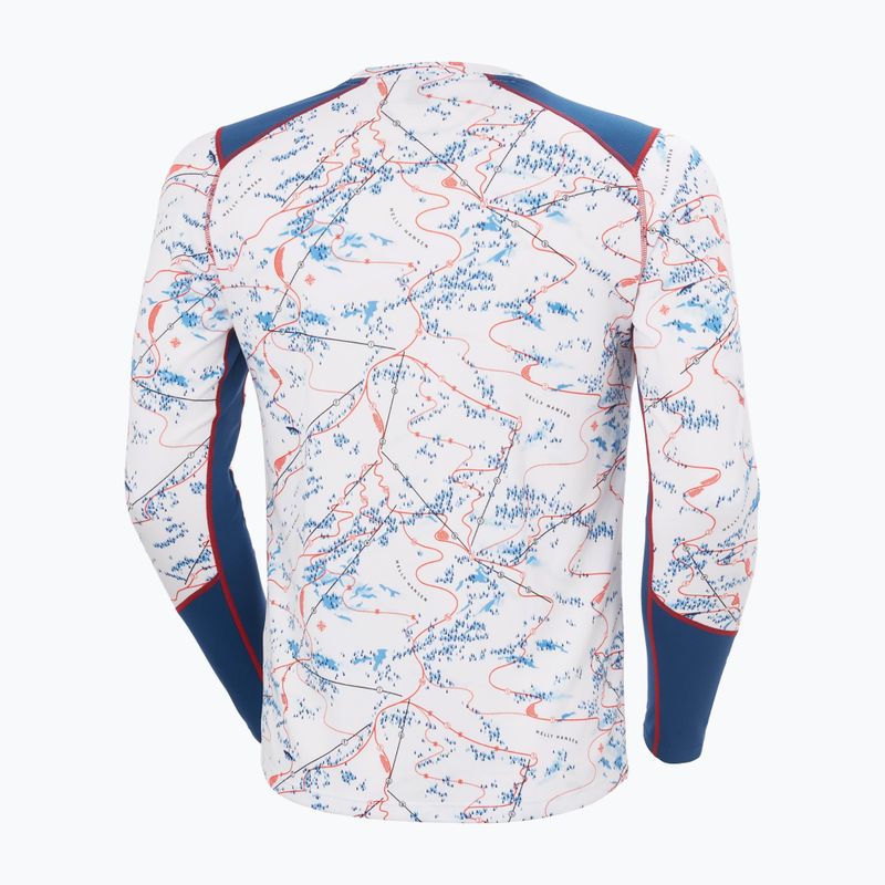 Pánská termo mikina Helly Hansen Lifa Active white slope map aop 6