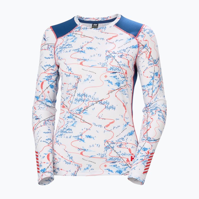 Dámská termo mikina Helly Hansen Lifa Active white slope map aop 5