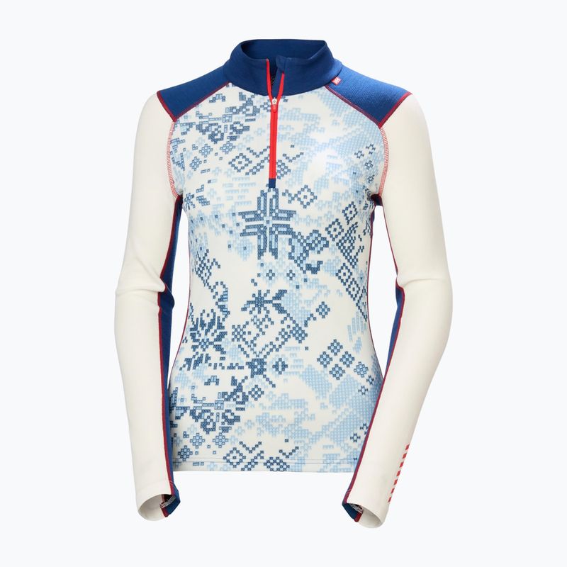 Dámská termo mikina Helly Hansen Lifa Merino Midweight Gra 1/2 Zip bright blue new nordic aop 5