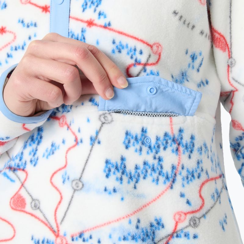 Dámská fleecová mikina Helly Hansen Maridalen Printed Fleece white slope map aop 3