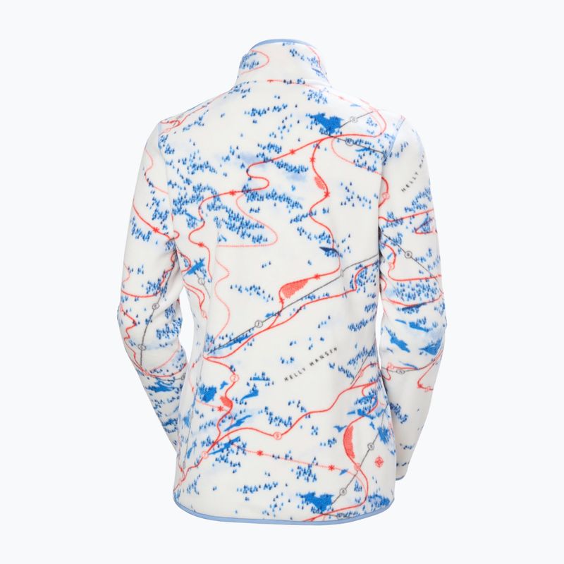 Dámská fleecová mikina Helly Hansen Maridalen Printed Fleece white slope map aop 5