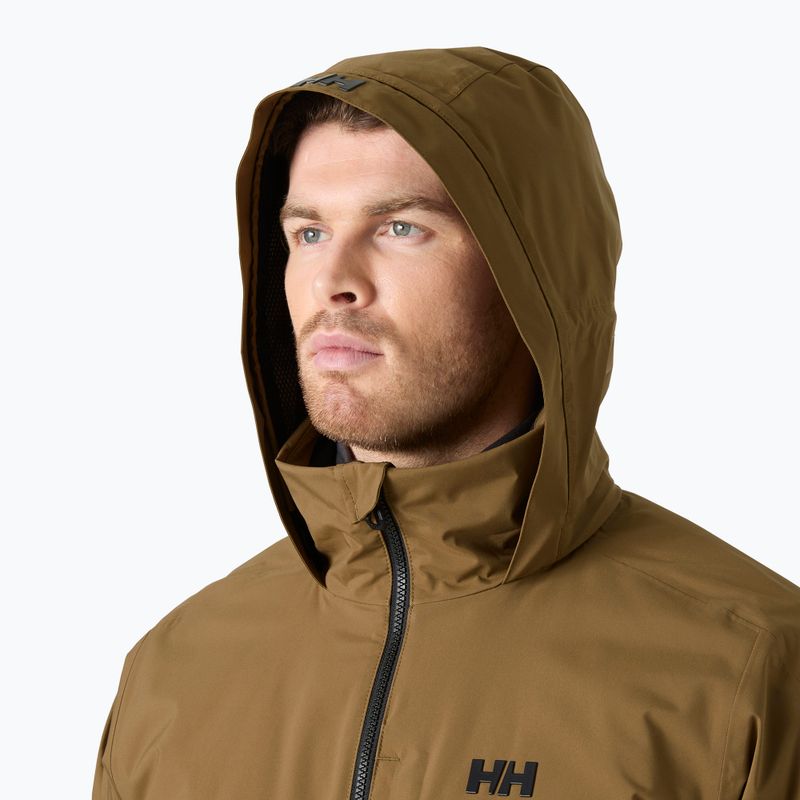 Pánská jachtařská bunda Helly Hansen HP Racing Lifaloft Hood sepia 3