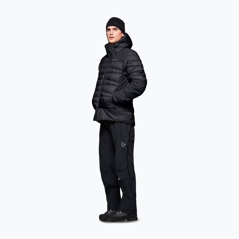 Pánská péřová bunda NORRONA Falketind Down 750 Zip Hood caviar black 4