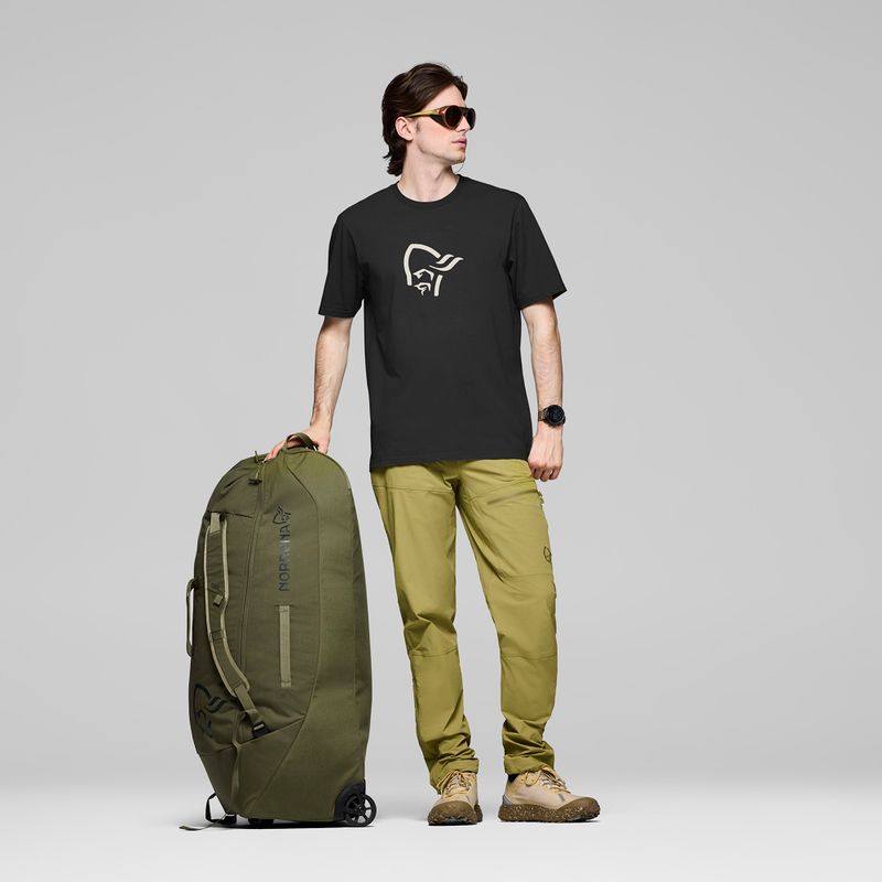 Pánské tričko NORRONA Cotton Viking caviar black/snowdrop 2