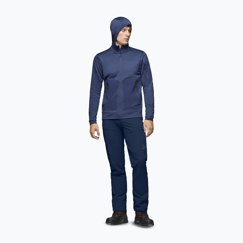 Pánská trekingová mikina NORRONA Falketind Warm2 Stretch Hood indigo night 2