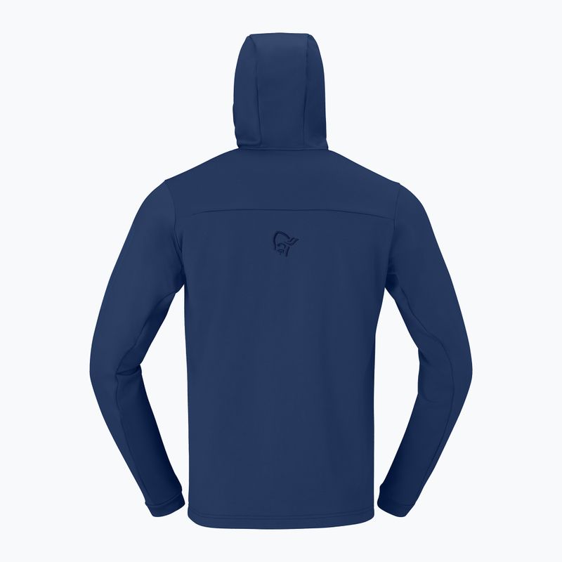Pánská trekingová mikina NORRONA Falketind Warm2 Stretch Hood indigo night 6
