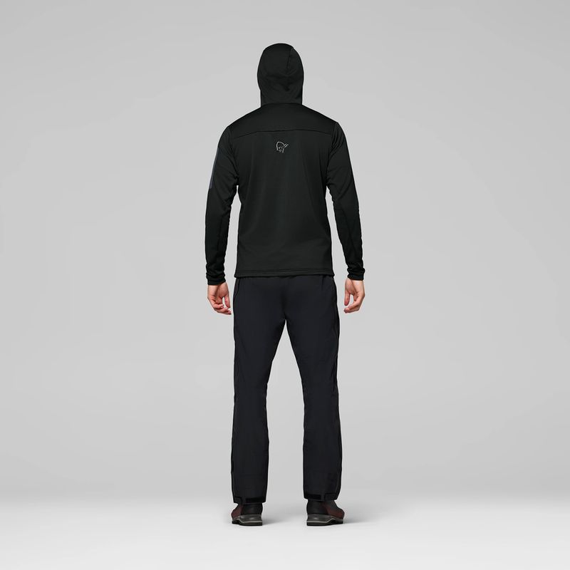 Pánská trekingová mikina NORRONA Falketind Warm2 Stretch Hood caviar black 3