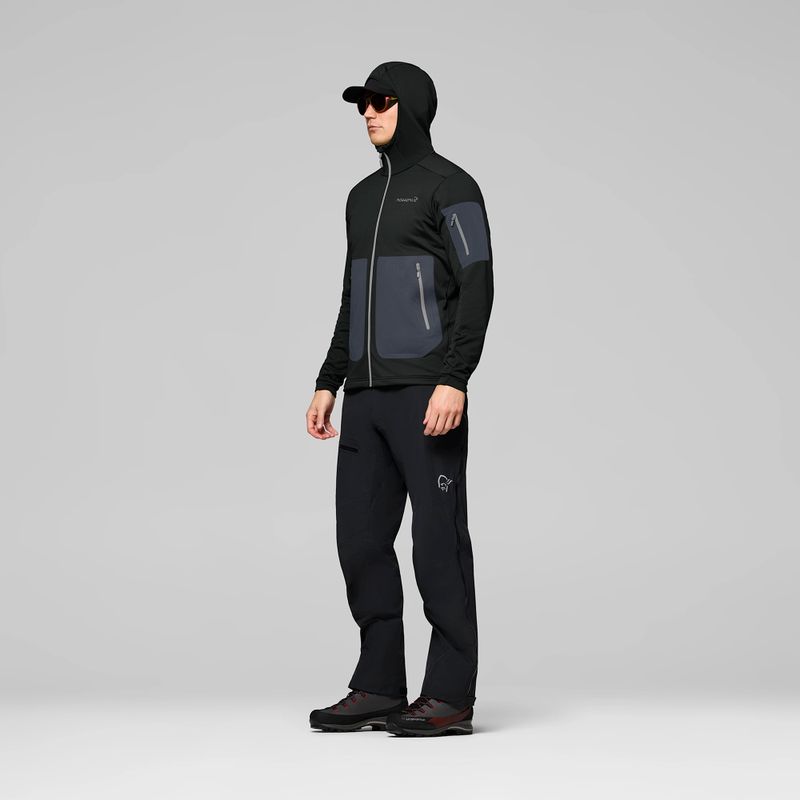 Pánská trekingová mikina NORRONA Falketind Warm2 Stretch Hood caviar black 4