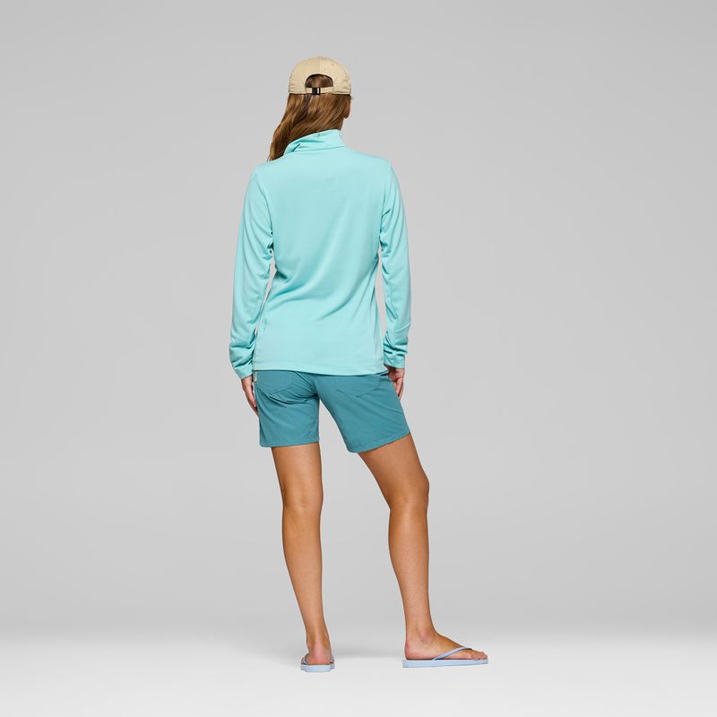 Dámská trekingová mikina NORRONA Femund Warm1 Zip Neck aqua haze/trooper 3