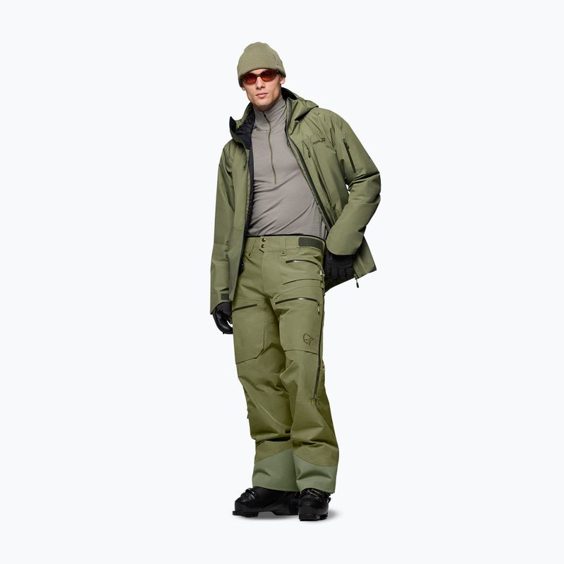 Pánské lyžařské kalhoty Norrona Lofoten Gore-Tex Insulated deep lichen green 2