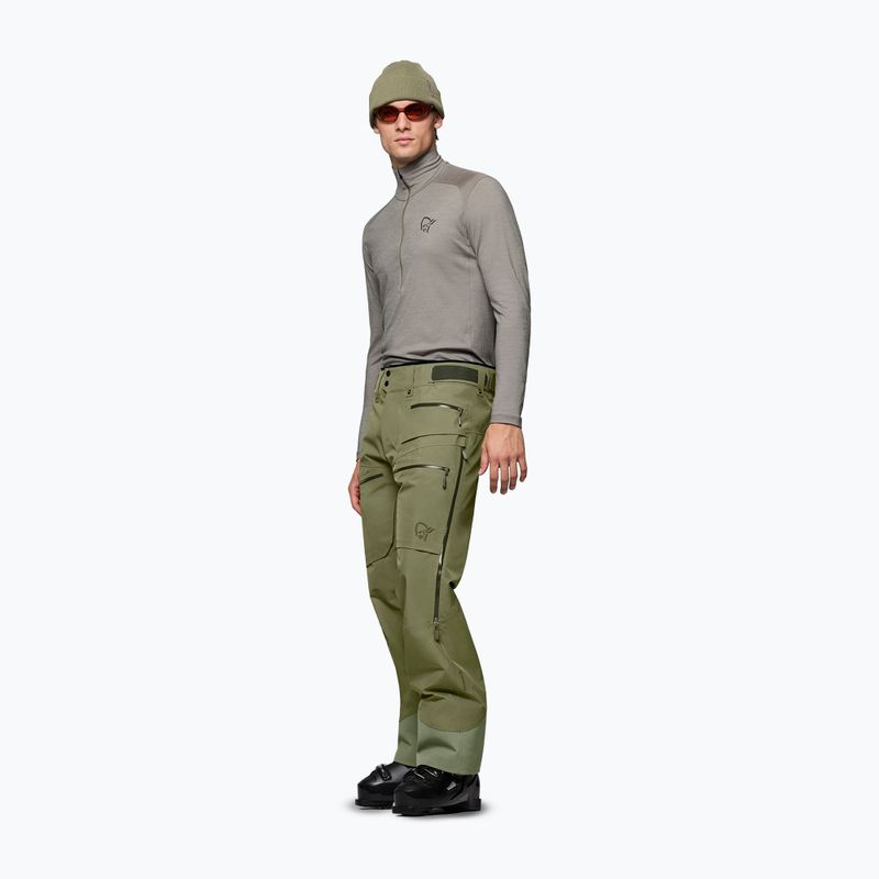 Pánské lyžařské kalhoty Norrona Lofoten Gore-Tex Insulated deep lichen green 4