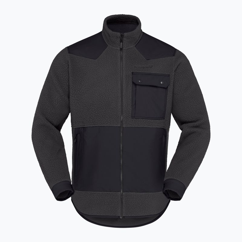Pánská fleecová mikina Norrona Tamok Warm3 phantom/caviar black 5