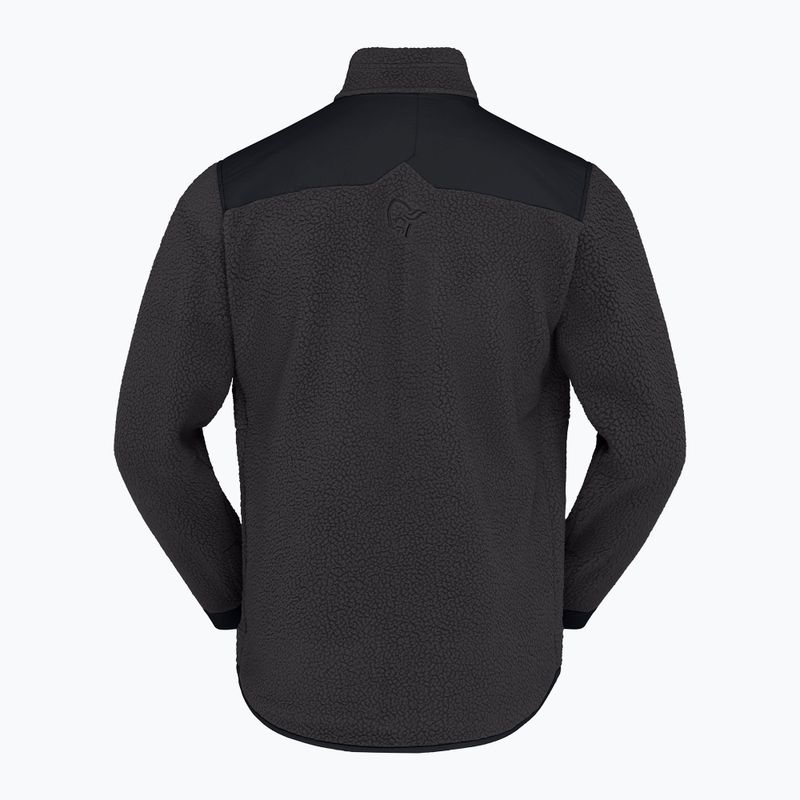 Pánská fleecová mikina Norrona Tamok Warm3 phantom/caviar black 6