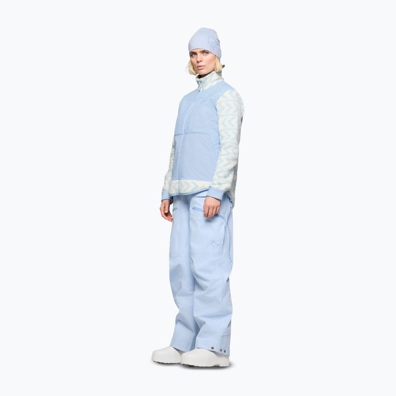 Pánská fleecová mikina Norrona Tamok Warm3 whisper white/cashmere blue 2