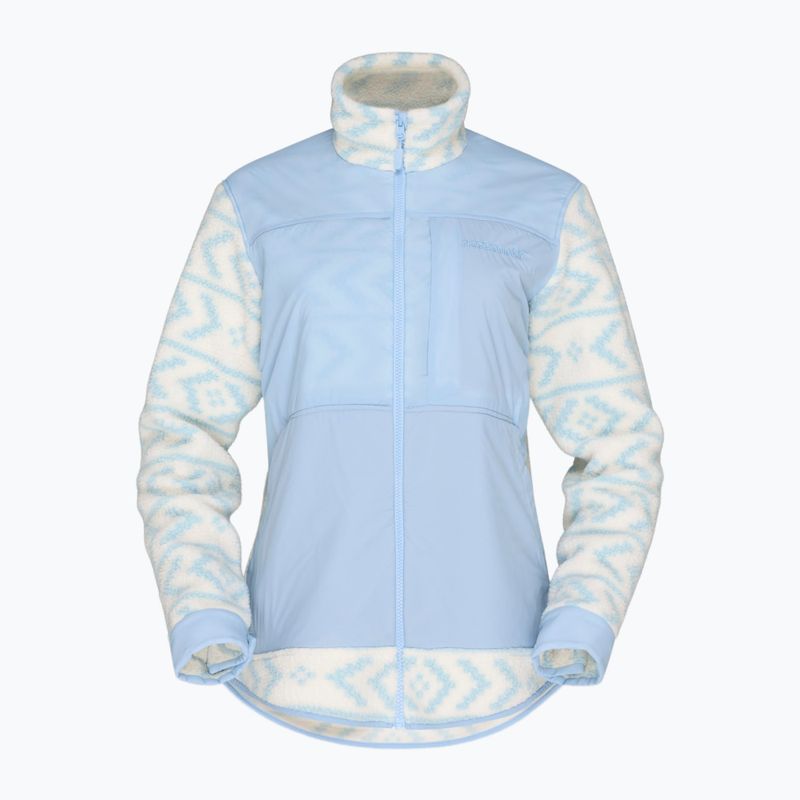 Pánská fleecová mikina Norrona Tamok Warm3 whisper white/cashmere blue 4