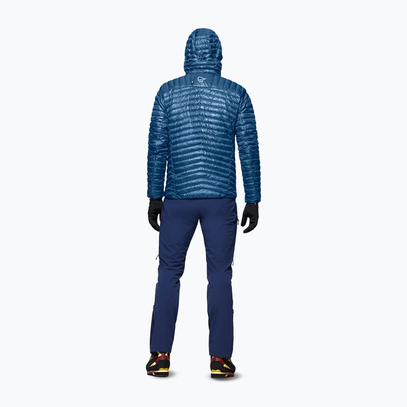 Pánská péřová bunda Norrona Trollveggen Down800 Super Light Hood dark blue 2
