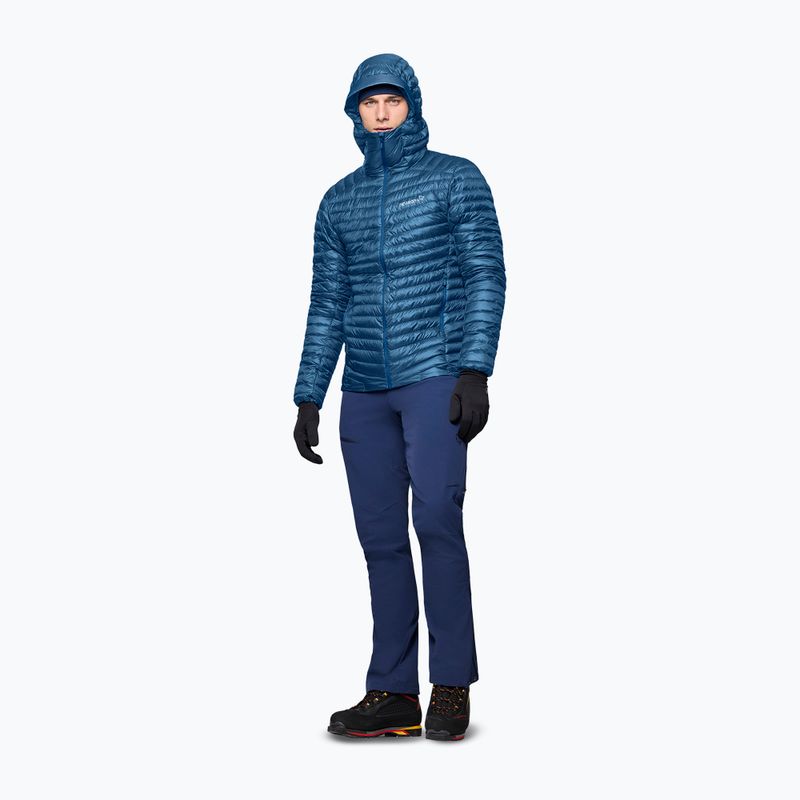 Pánská péřová bunda Norrona Trollveggen Down800 Super Light Hood dark blue 3
