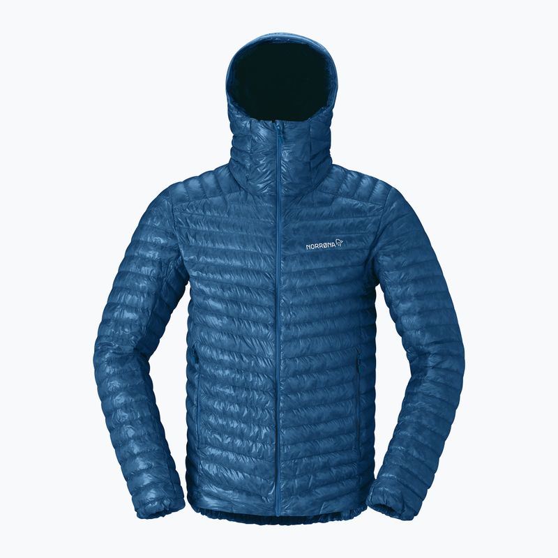 Pánská péřová bunda Norrona Trollveggen Down800 Super Light Hood dark blue 5
