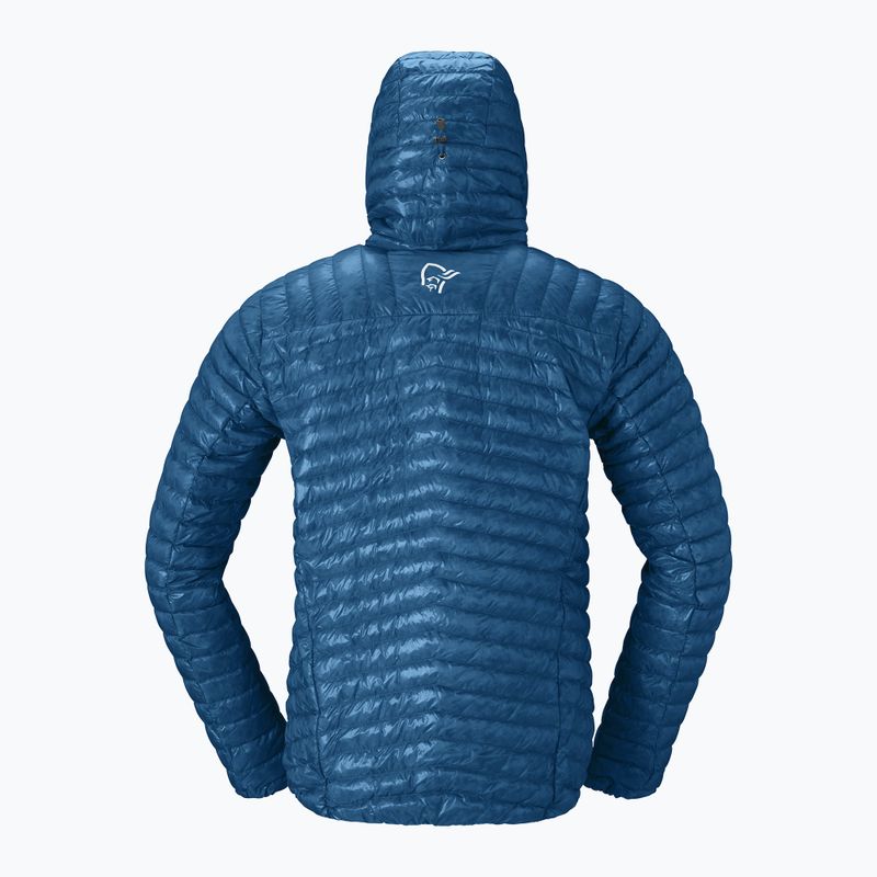 Pánská péřová bunda Norrona Trollveggen Down800 Super Light Hood dark blue 6
