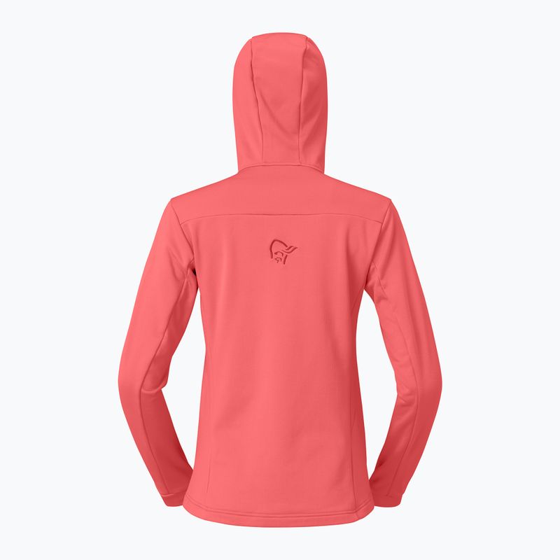 Dámská trekingová mikina NORRONA Falketind Warm2 Stretch Hood deep sea coral/baked apple 6