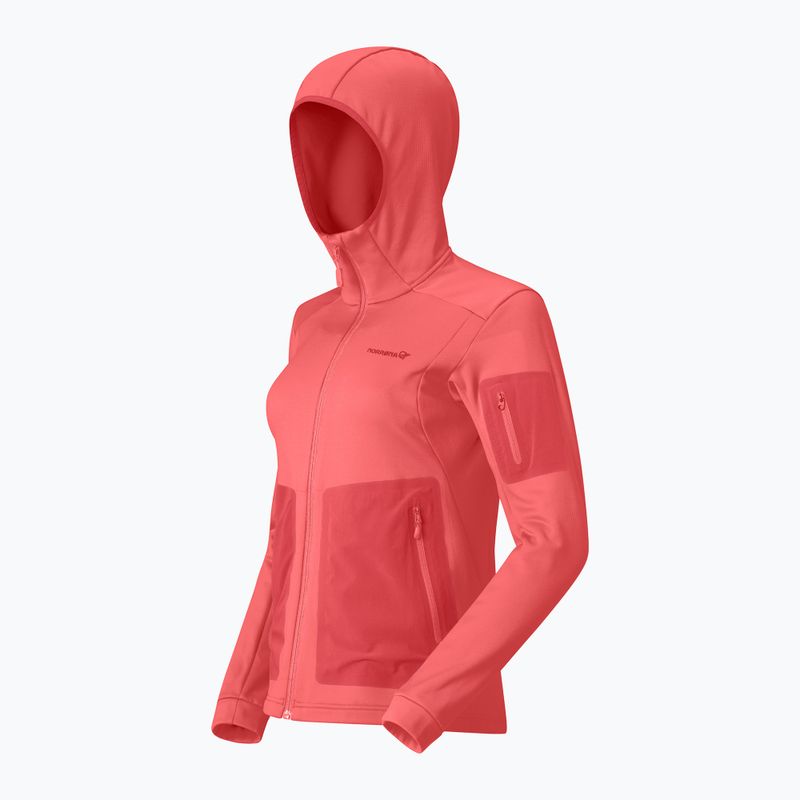 Dámská trekingová mikina NORRONA Falketind Warm2 Stretch Hood deep sea coral/baked apple 7