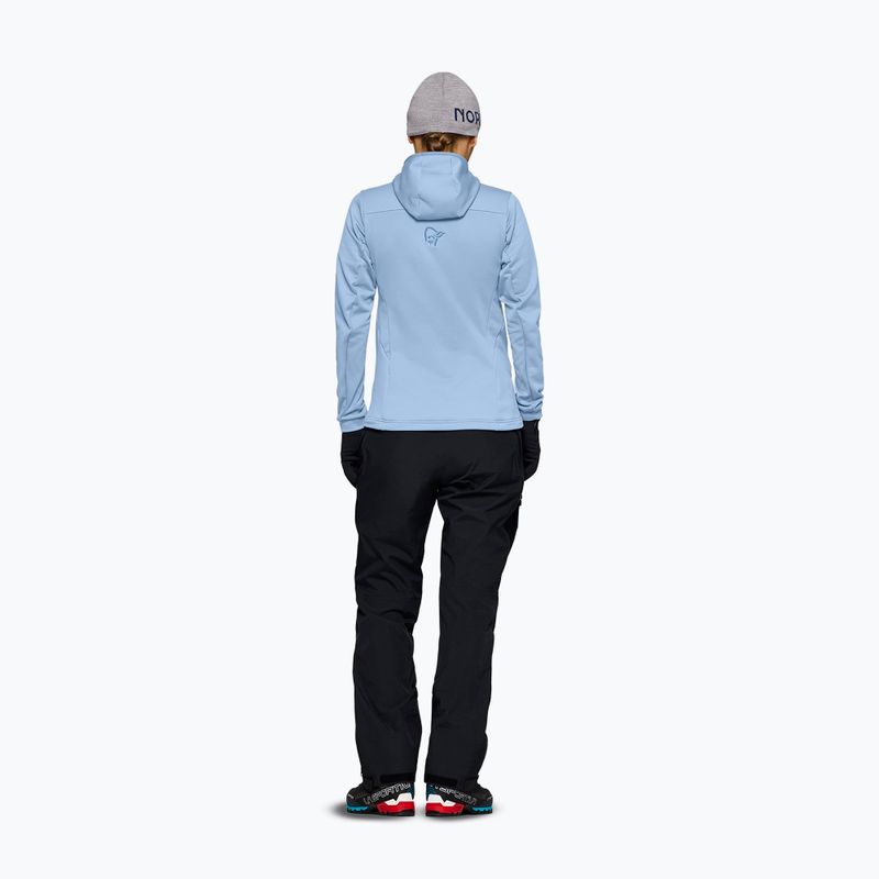 Dámská trekingová mikina NORRONA Falketind Warm2 Stretch Hood cashmere blue/allure 3