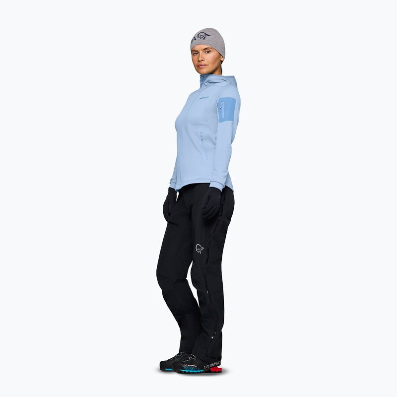 Dámská trekingová mikina NORRONA Falketind Warm2 Stretch Hood cashmere blue/allure 4