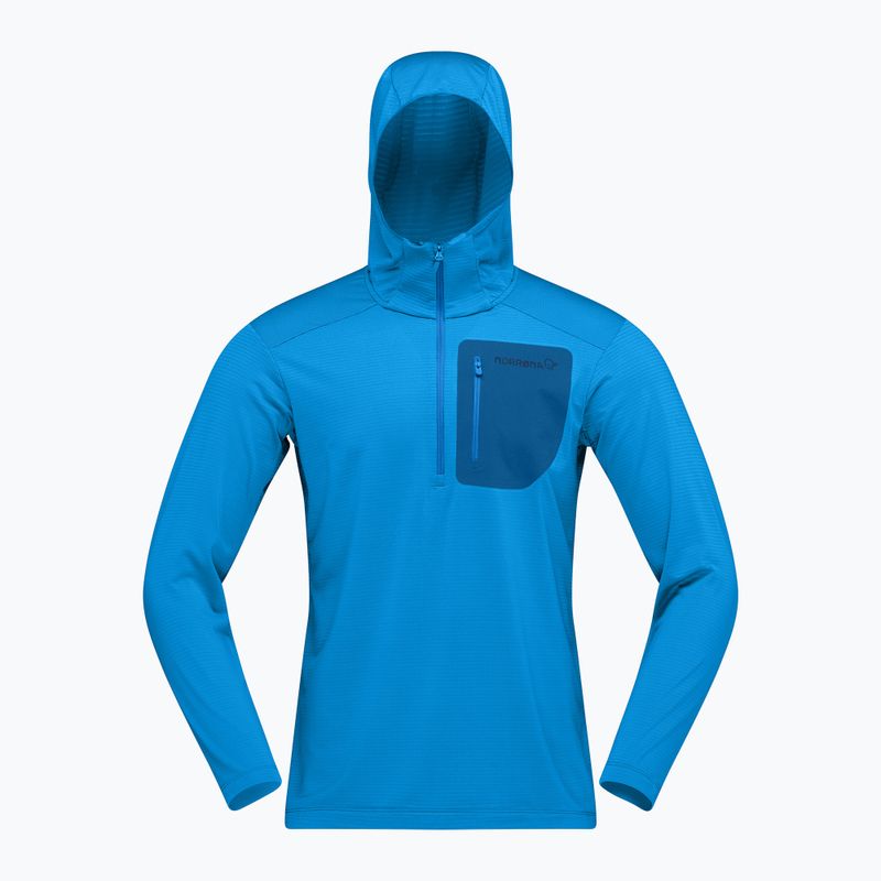 Pánská trekingová mikina NORRONA Falketind Warm1 Hood brilliant blue/dark blue 5