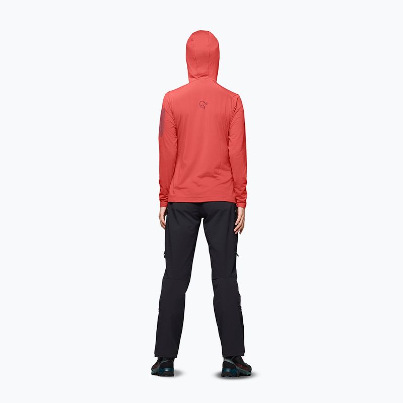 Dámská trekingová mikina NORRONA Falketind Warm1 Hood deep sea coral/baked apple 3