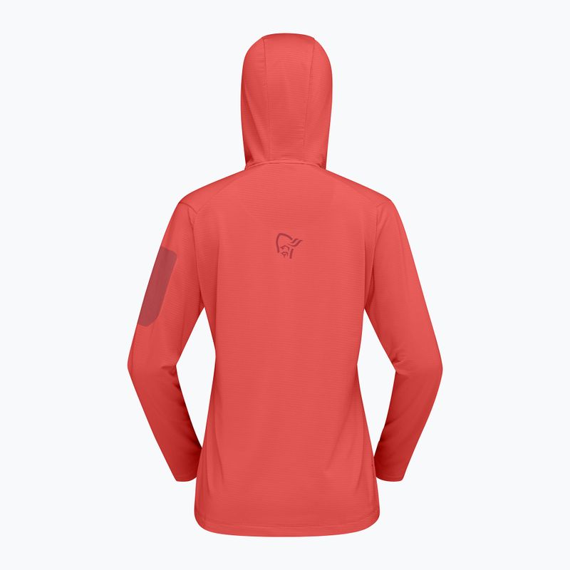 Dámská trekingová mikina NORRONA Falketind Warm1 Hood deep sea coral/baked apple 6