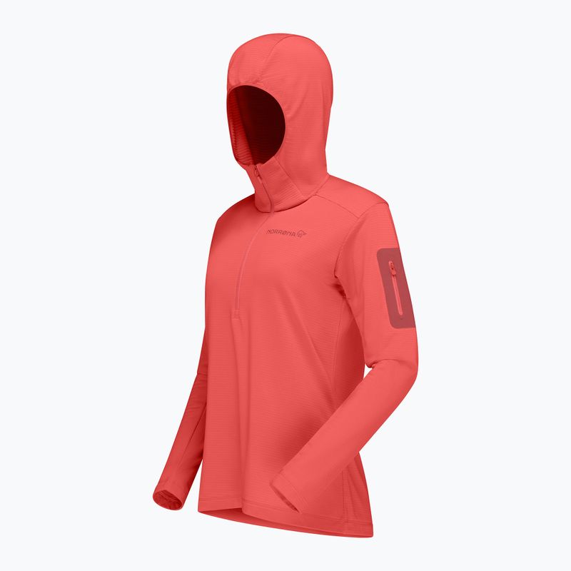 Dámská trekingová mikina NORRONA Falketind Warm1 Hood deep sea coral/baked apple 7