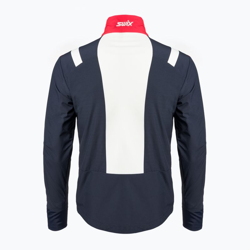 Swix Infinity pánská bunda na běžky tmavě modrá a červená 15241-75101-S 2