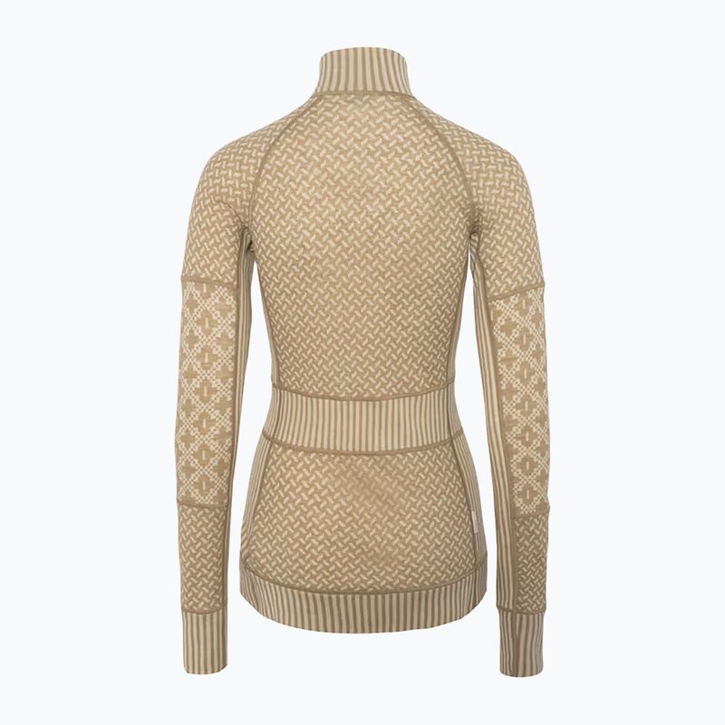 Dámská termo mikina KARI TRAA Smekker Half Zip mocha 4