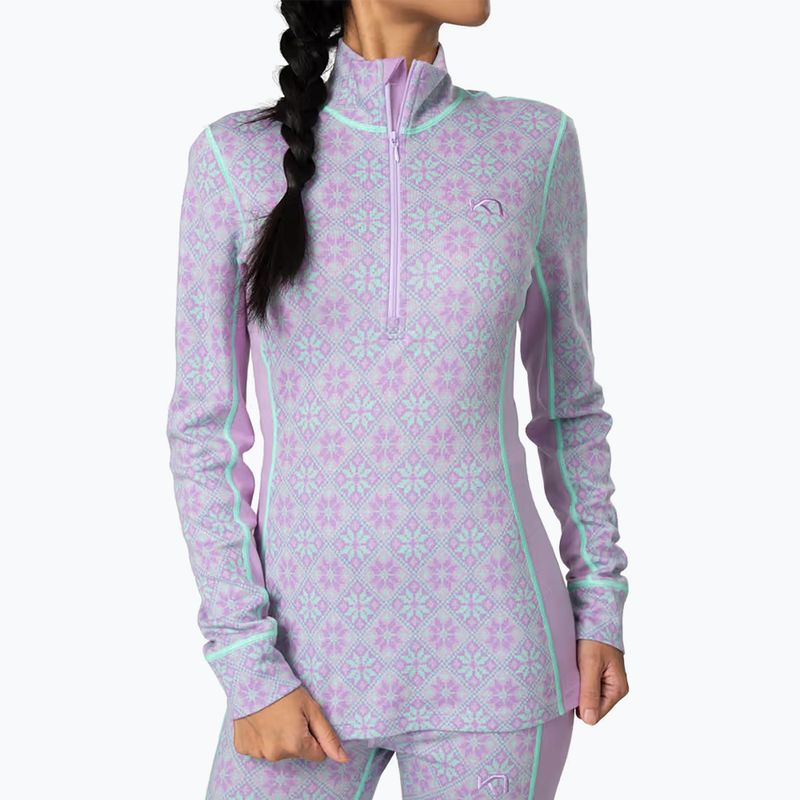Dámská termo mikina KARI TRAA Rose Half Zip lily 4