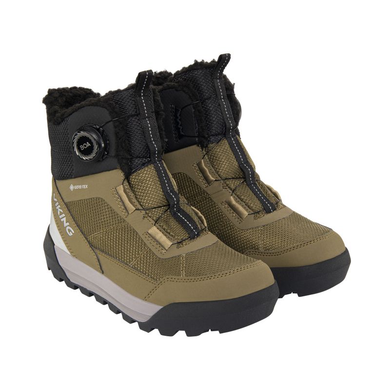 Dětské sněhule Viking Expower Warm GTX BOA khaki barvy 8