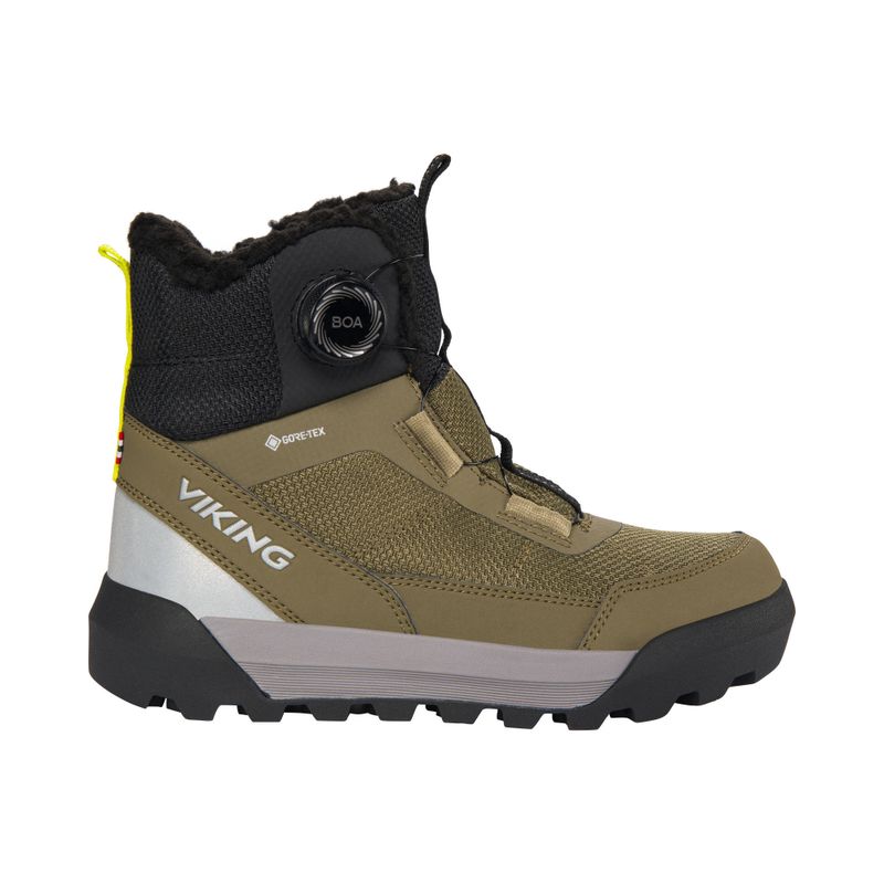 Dětské sněhule Viking Footwear Expower Warm GTX BOA khaki barvy 9