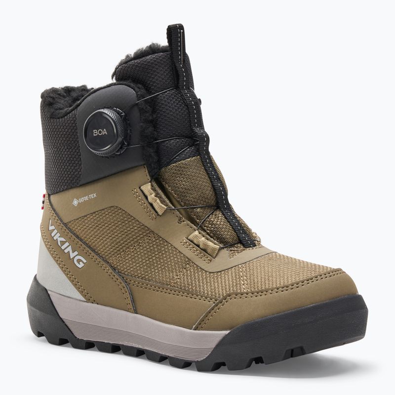 Dětské sněhule Viking Footwear Expower Warm GTX BOA khaki barvy